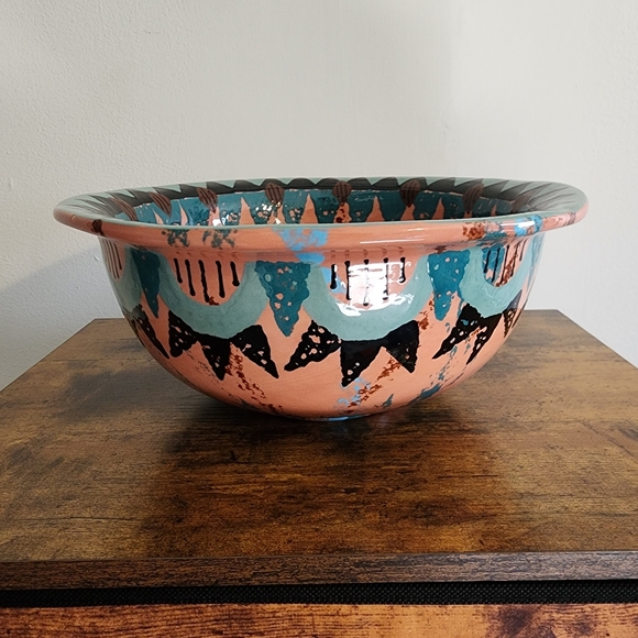 Richard Fridaux and Kay Hays Bynum Hand Painted Bowl - Picture 7 of 9